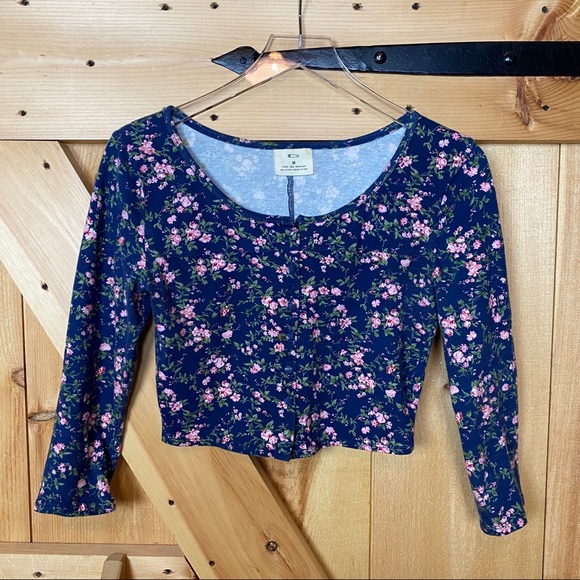 Urban Outfitters Tops - uo | pins and needles floral long sleeve crop
